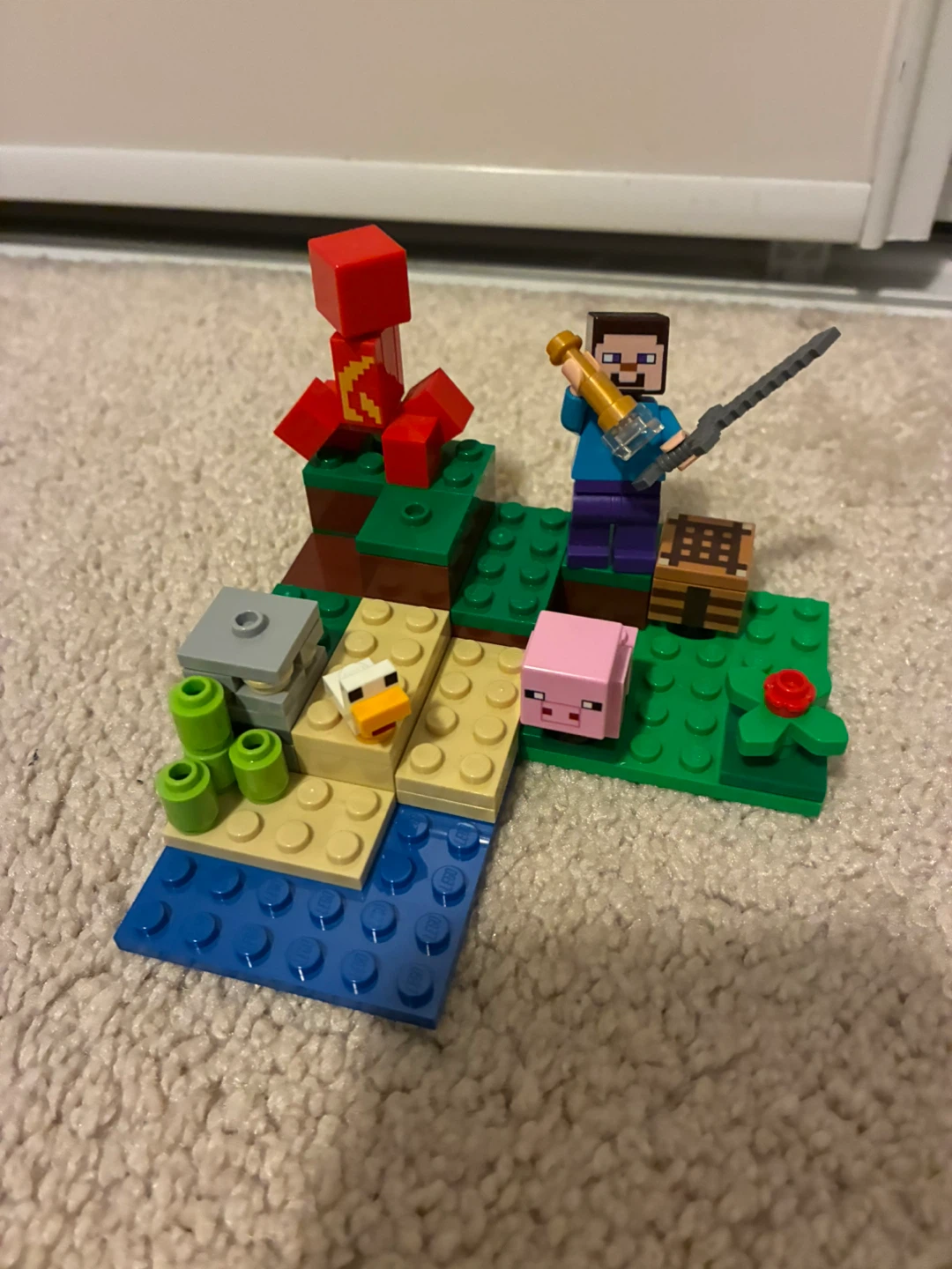 LEGO Minecraft creeper and Steve set 21177