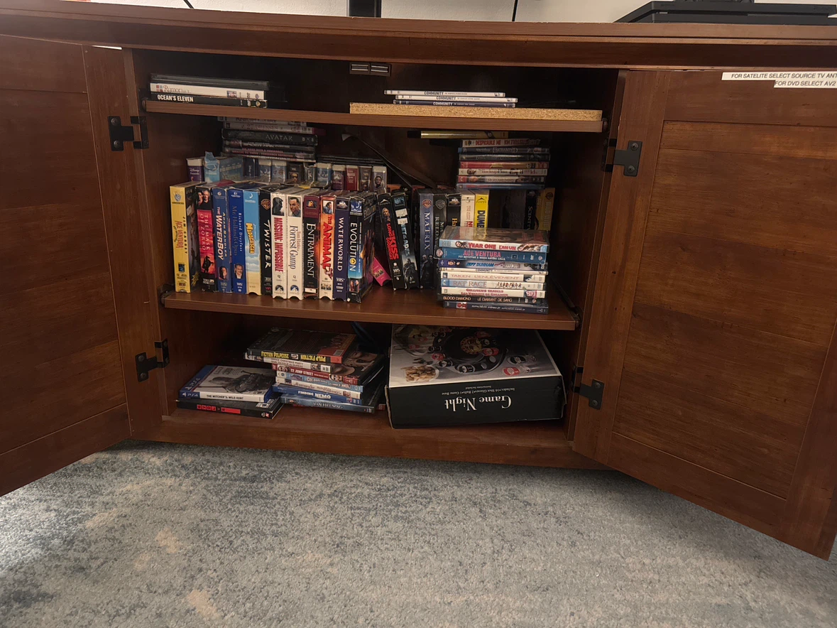 Wooden TV Stand with Storage - photo 2