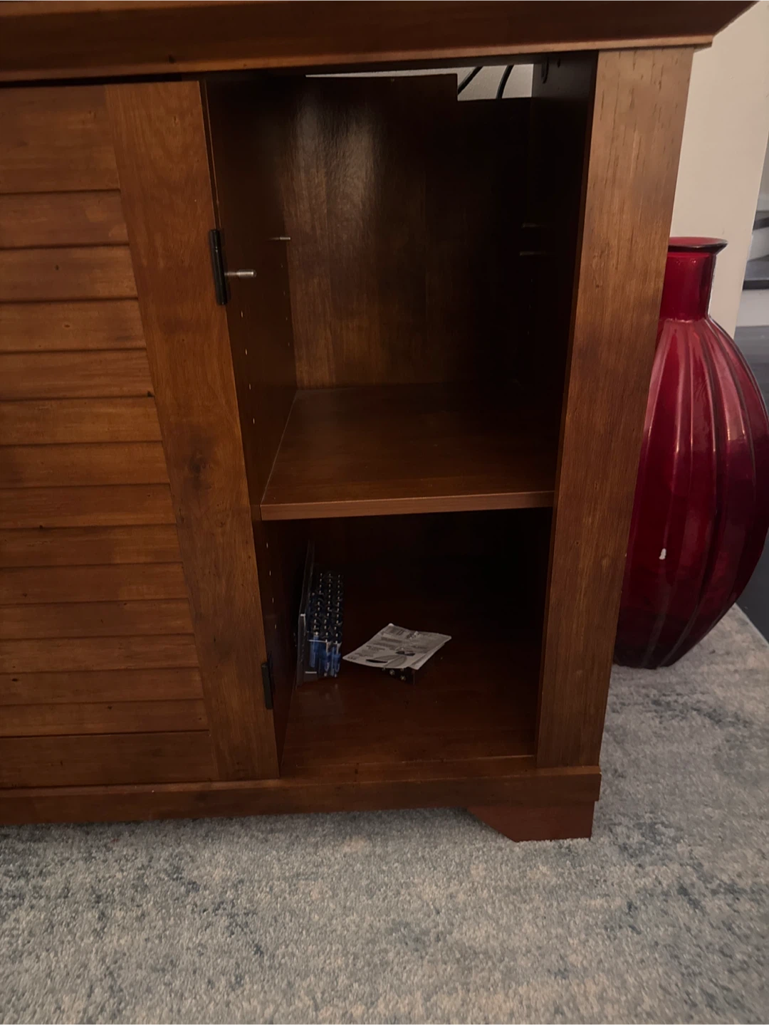 Wooden TV Stand with Storage - photo 3