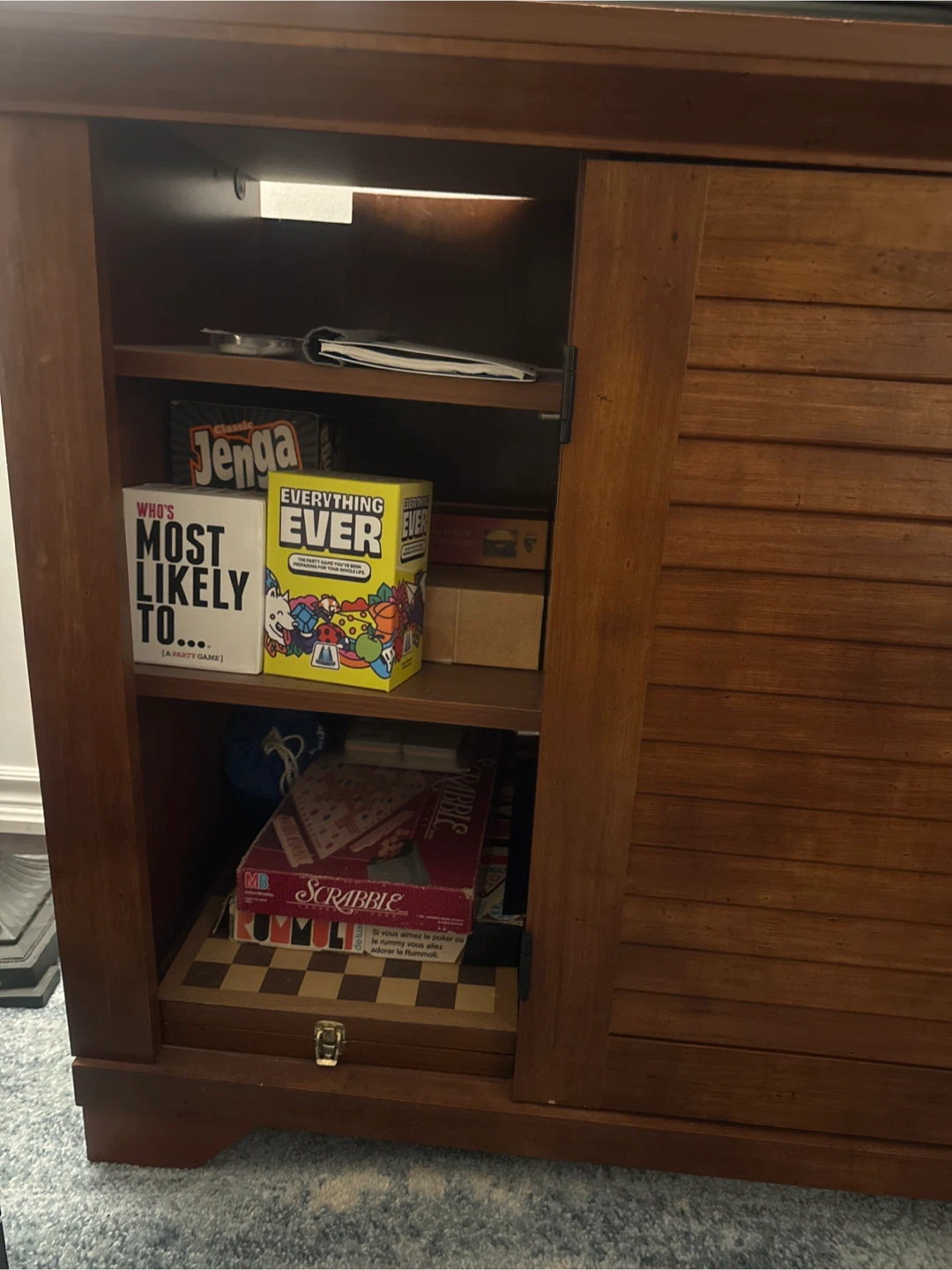 Wooden TV Stand with Storage - photo 4
