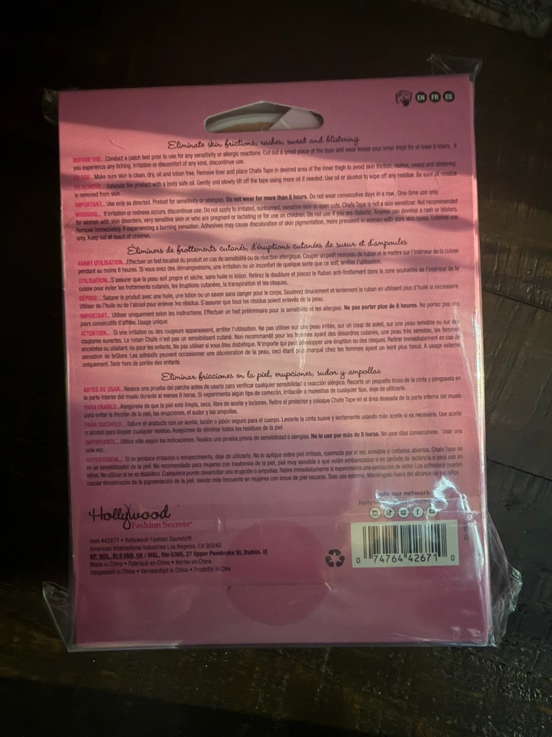 3 packages of Hollywood Fashion Secrets Chafe Tape - photo 2