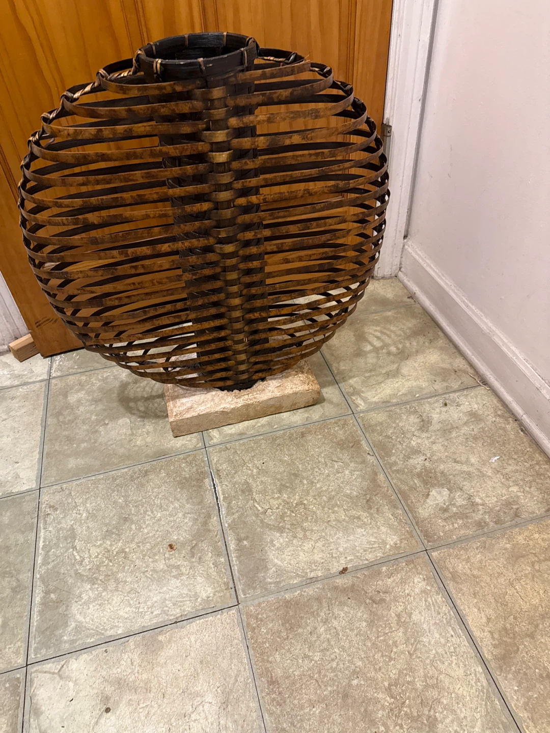 Large Woven Basket Lantern Shade