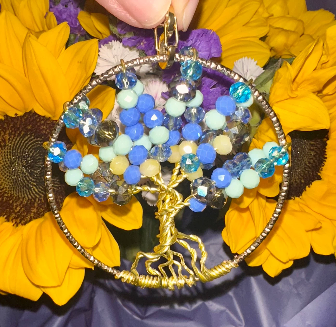 Beaded Tree of Life Charm