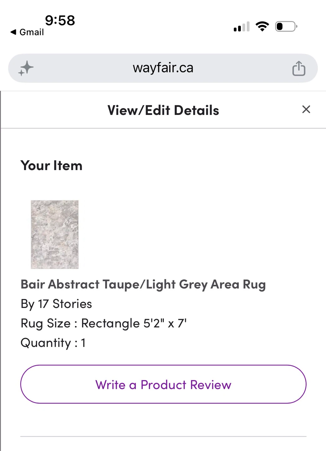 Bair Abstract Taupe/Light Grey Area Rug (5'2" x 7') - photo 2