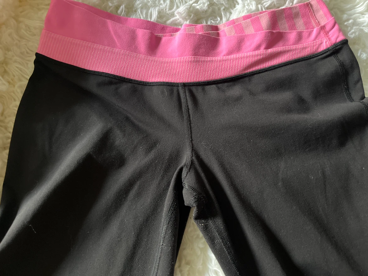 Lululemon Black Pink Stripe Athletic Pants