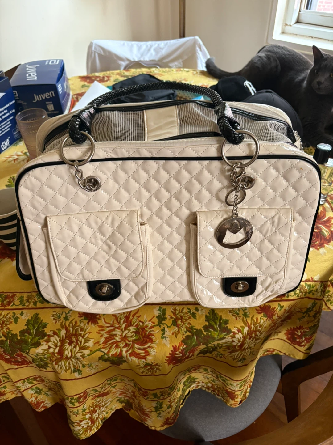 Quilted Pet Carrier Bag