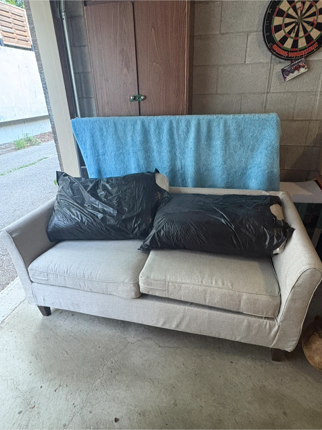 Light Grey Loveseat Sofa