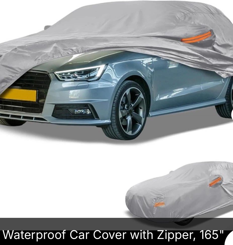 Waterproof Car Cover with Zipper - 165"