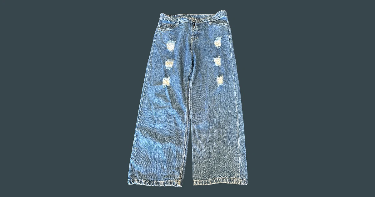 Ripped Wide Leg Jeans