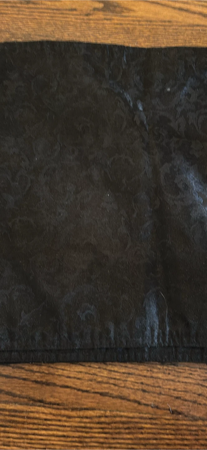 Black damask pattern table place mats