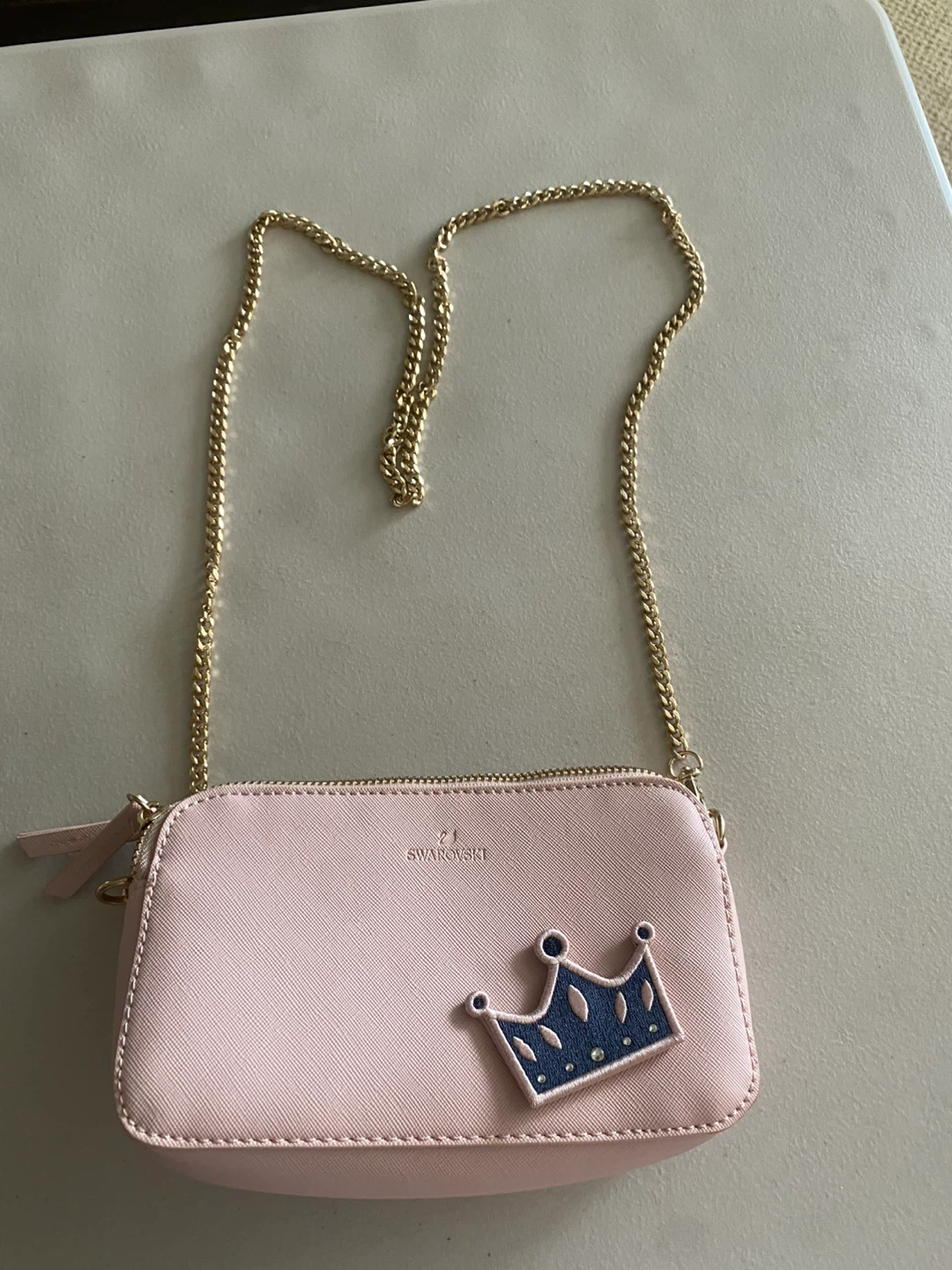 Swarovski Pink Crossbody Bag with Crown Detail