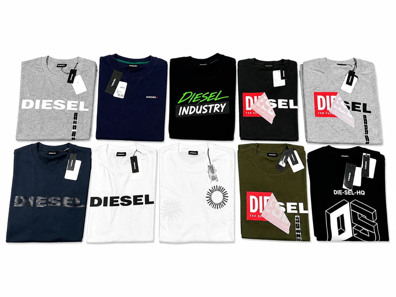 23 Pc Diesel T-Shirt & Sweatshirt Lot NWT Authentic Wholesale