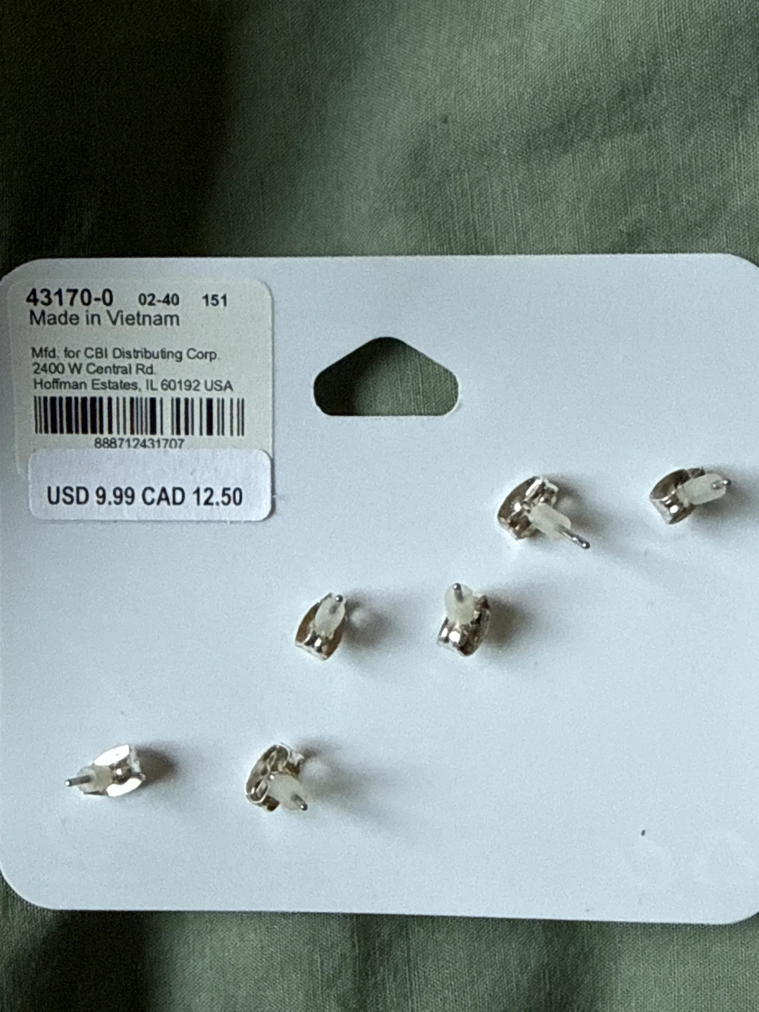 Icing Set of 3 Pairs Pearl Stud Earrings - photo 2