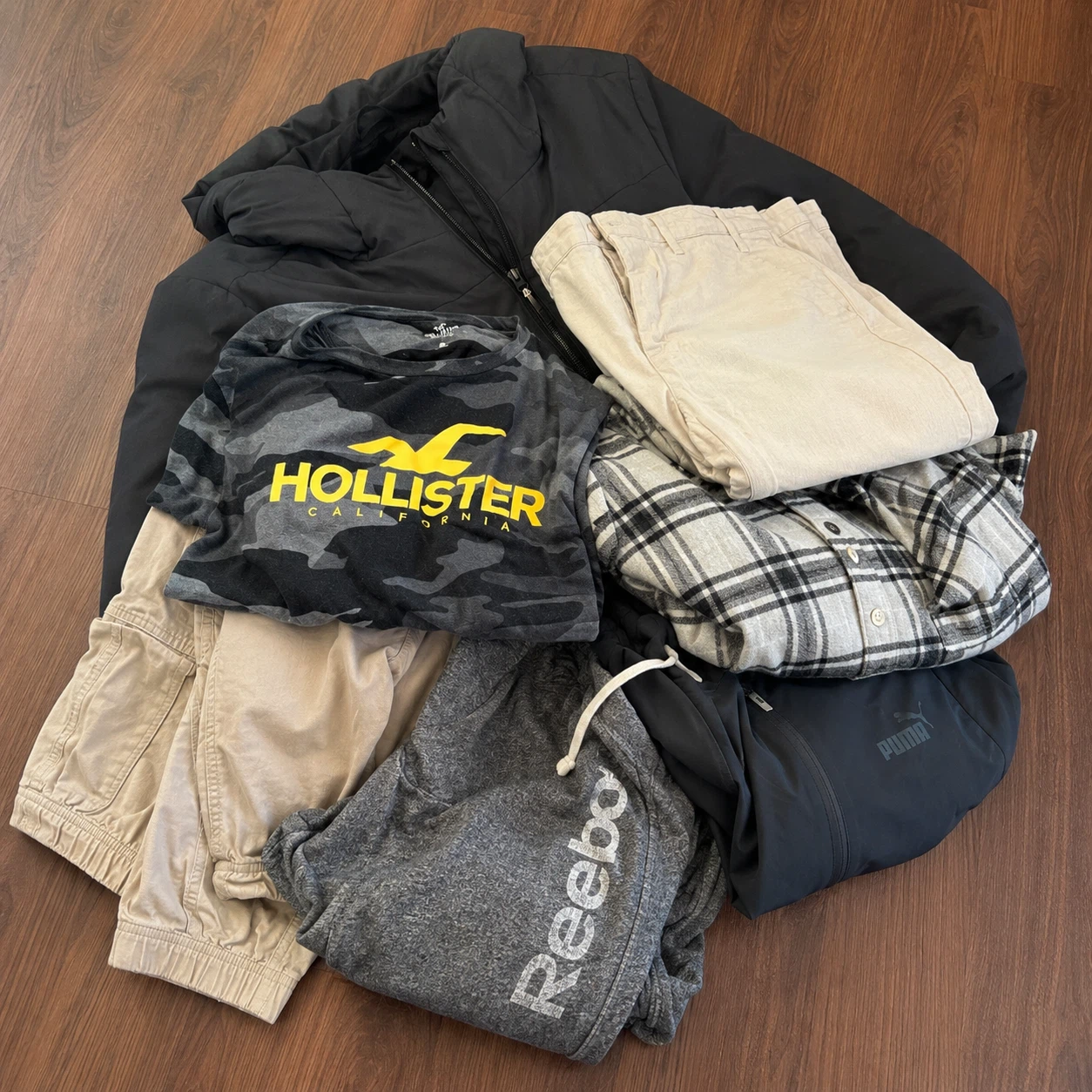 Men’s Clothing Bundle - Hollister, Reebok, Puma and more