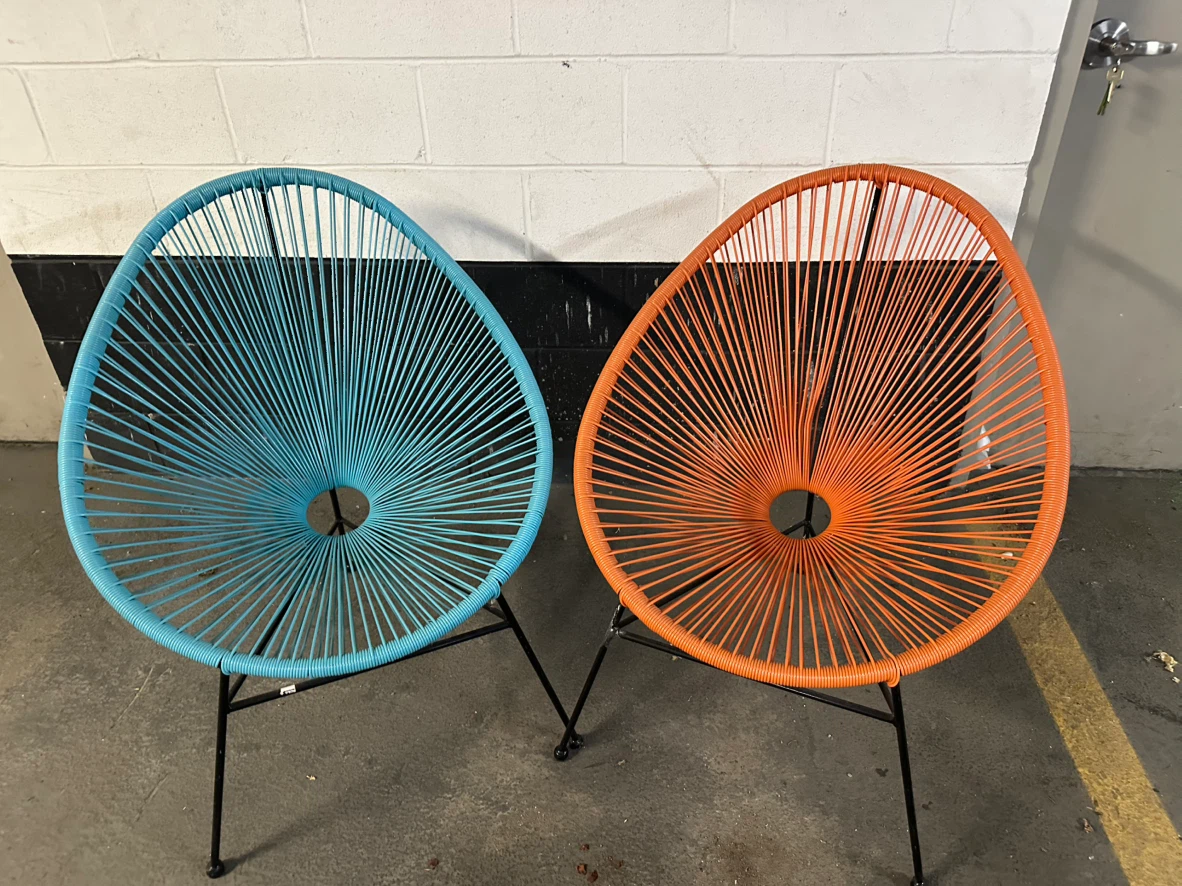 Acapulco Style Chairs (Blue and Orange)