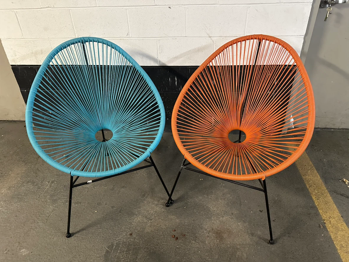 Acapulco Style Chairs (Blue and Orange) - photo 2
