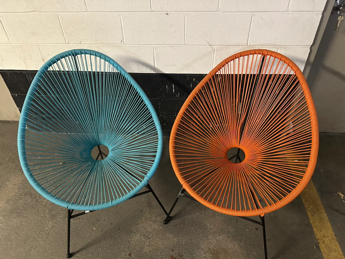Acapulco Style Chairs (Blue and Orange) - photo 5