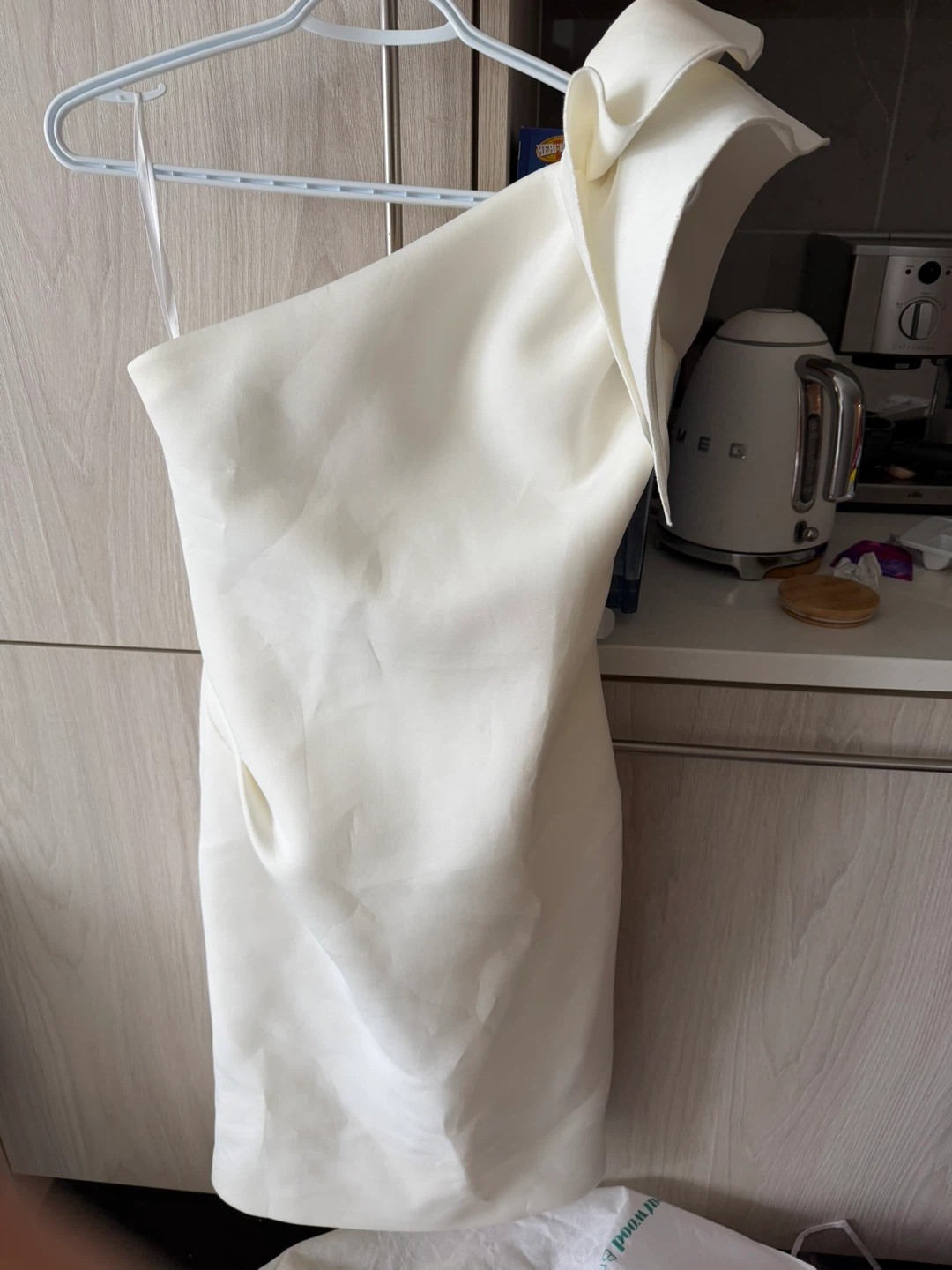 White One-Shoulder Ruffle Dress - photo 2