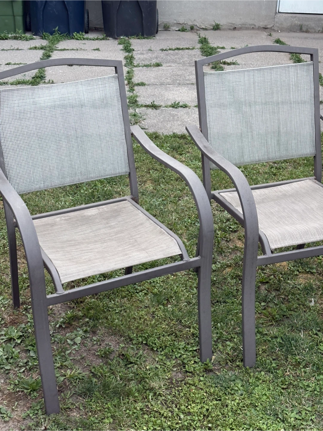 Set of 2 Metal Patio Chairs