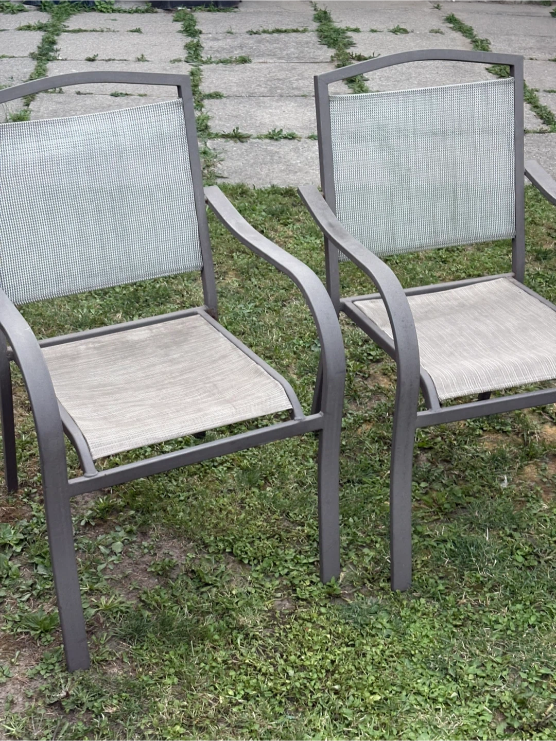 Set of 2 Metal Patio Chairs - photo 2