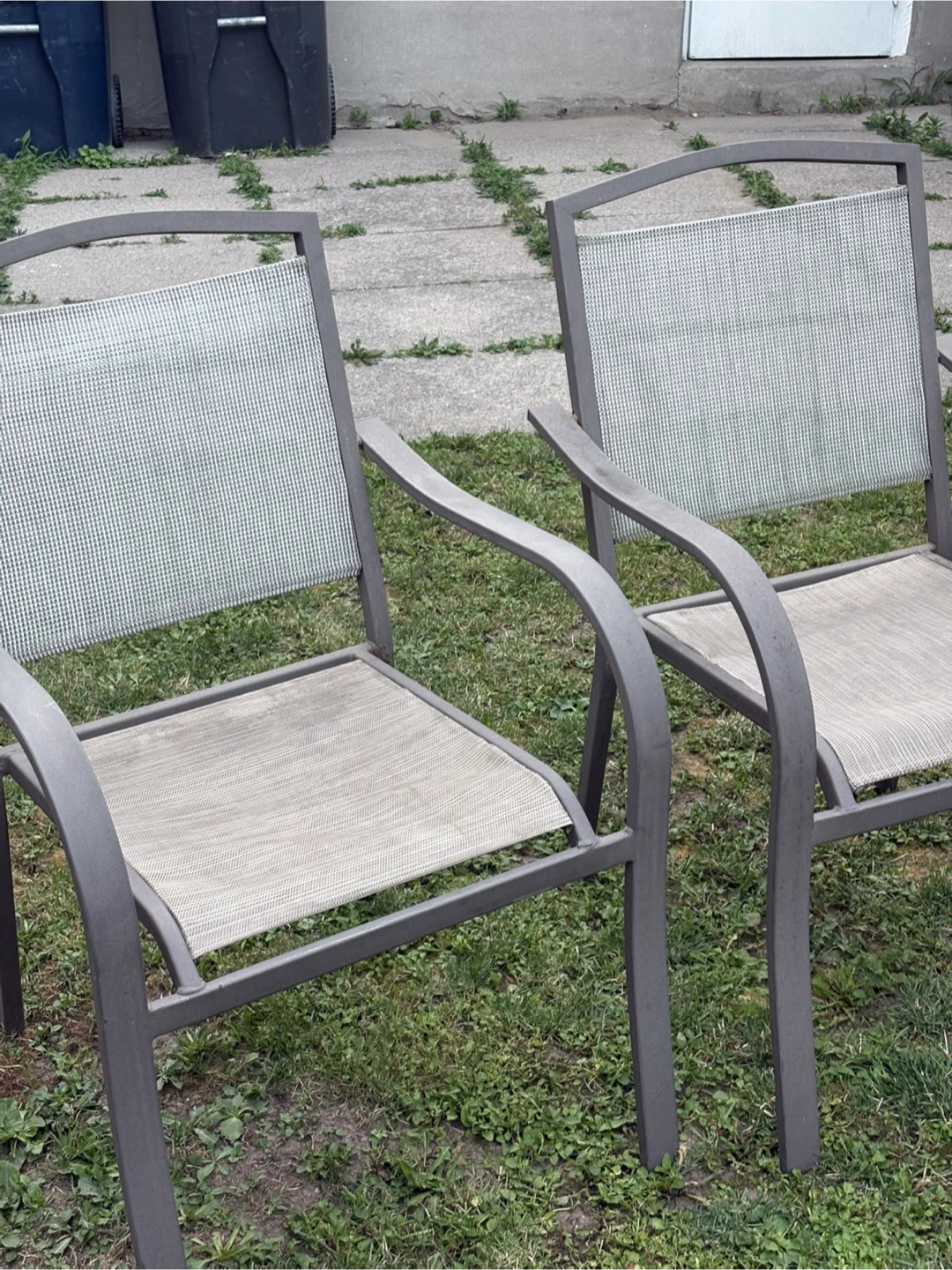 Set of 2 Metal Patio Chairs - photo 3