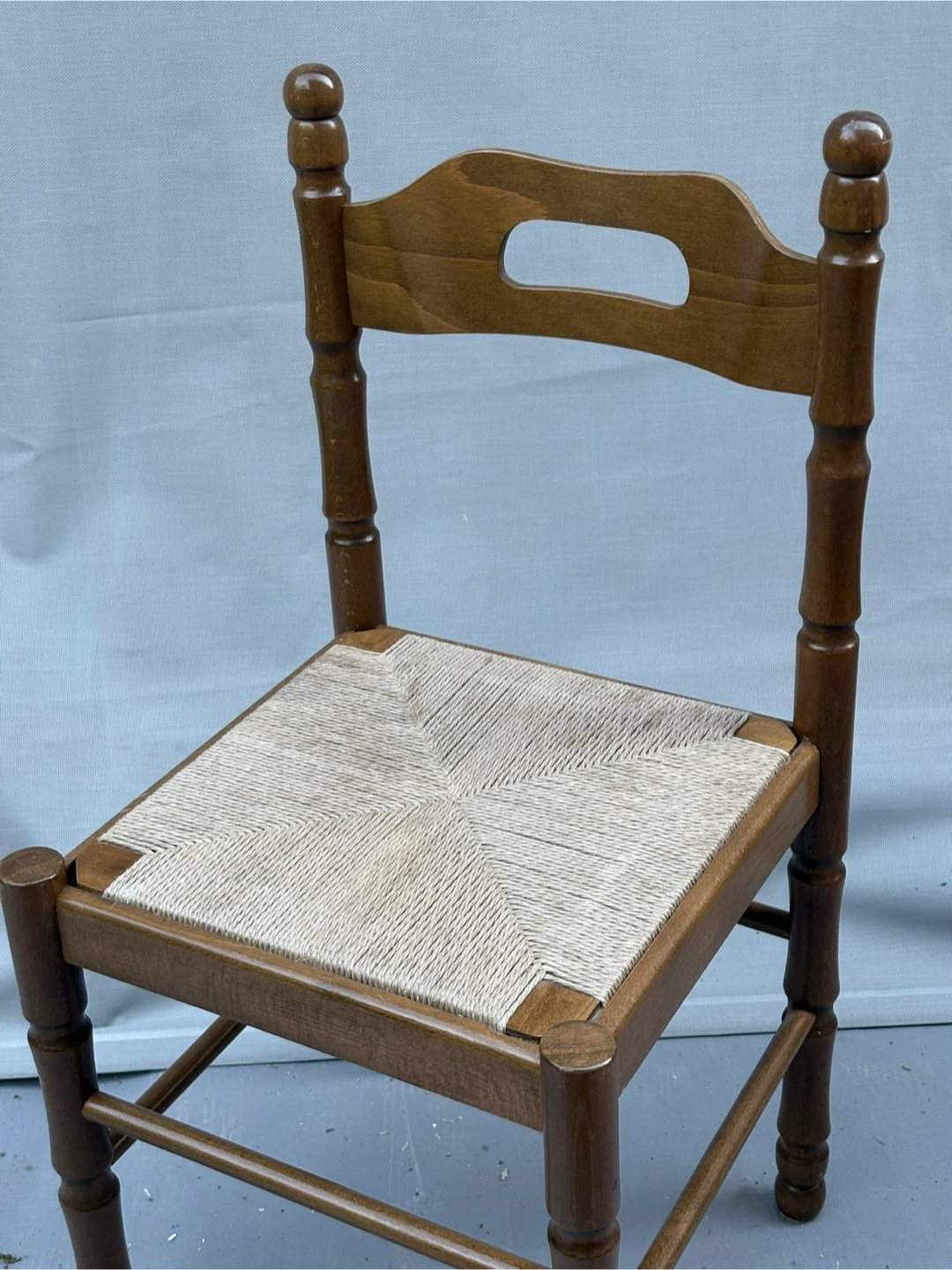 Wooden Chair with Woven Seat - photo 3