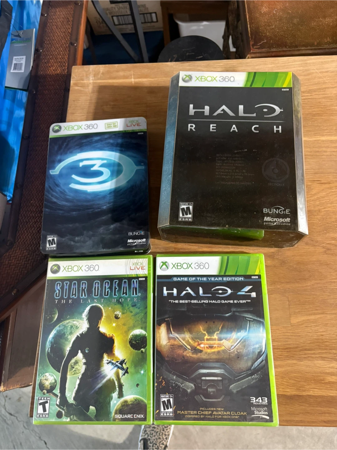 Xbox 360 Halo Games - Reach, Halo 3, Star Ocean, Halo 4