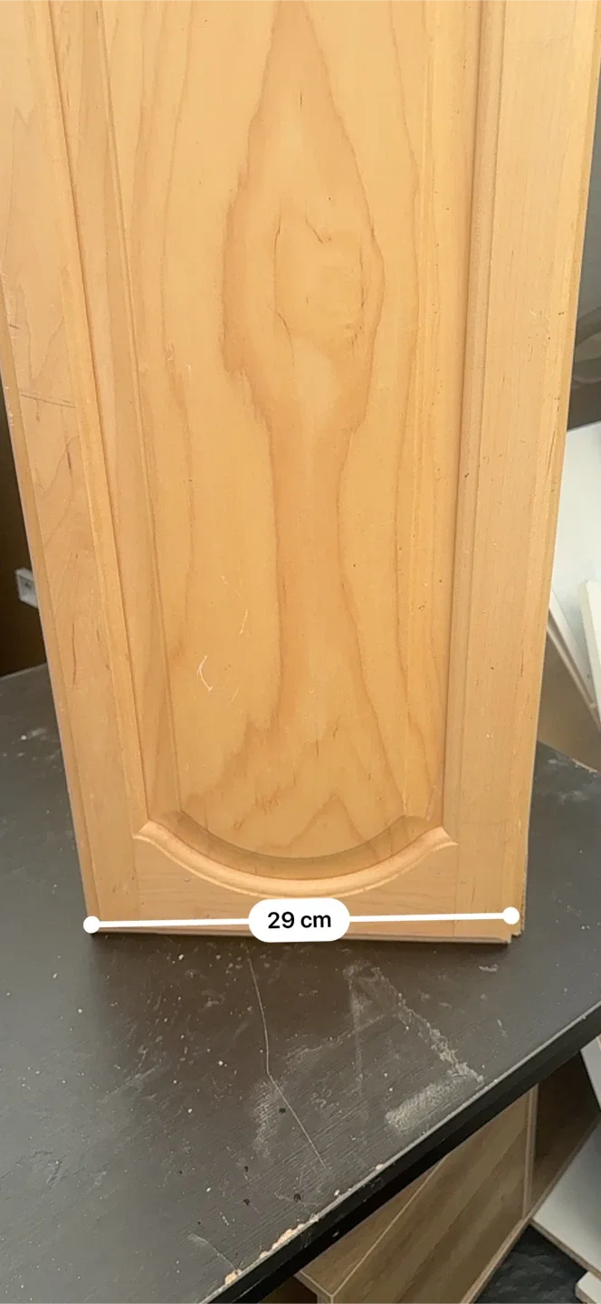 Light Wood Cabinet Door with Shelving Unit - photo 3