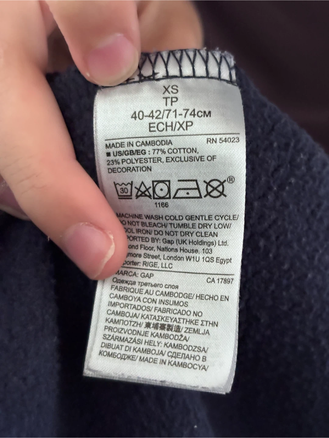 Navy GAP Zip Hoodie - photo 2