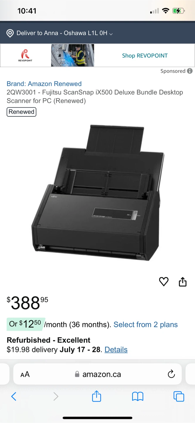 Fujitsu ScanSnap iX500 Document Scanner - photo 3