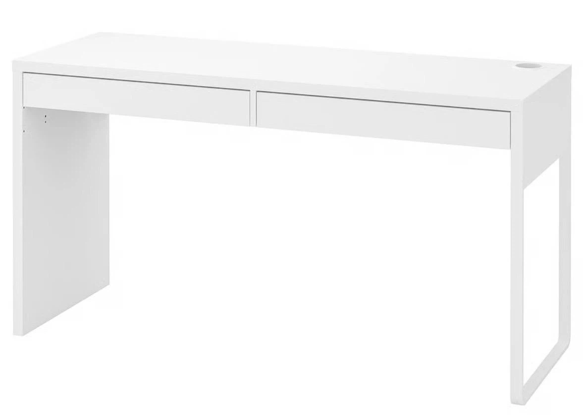 White IKEA Desk with Two Drawers - photo 2