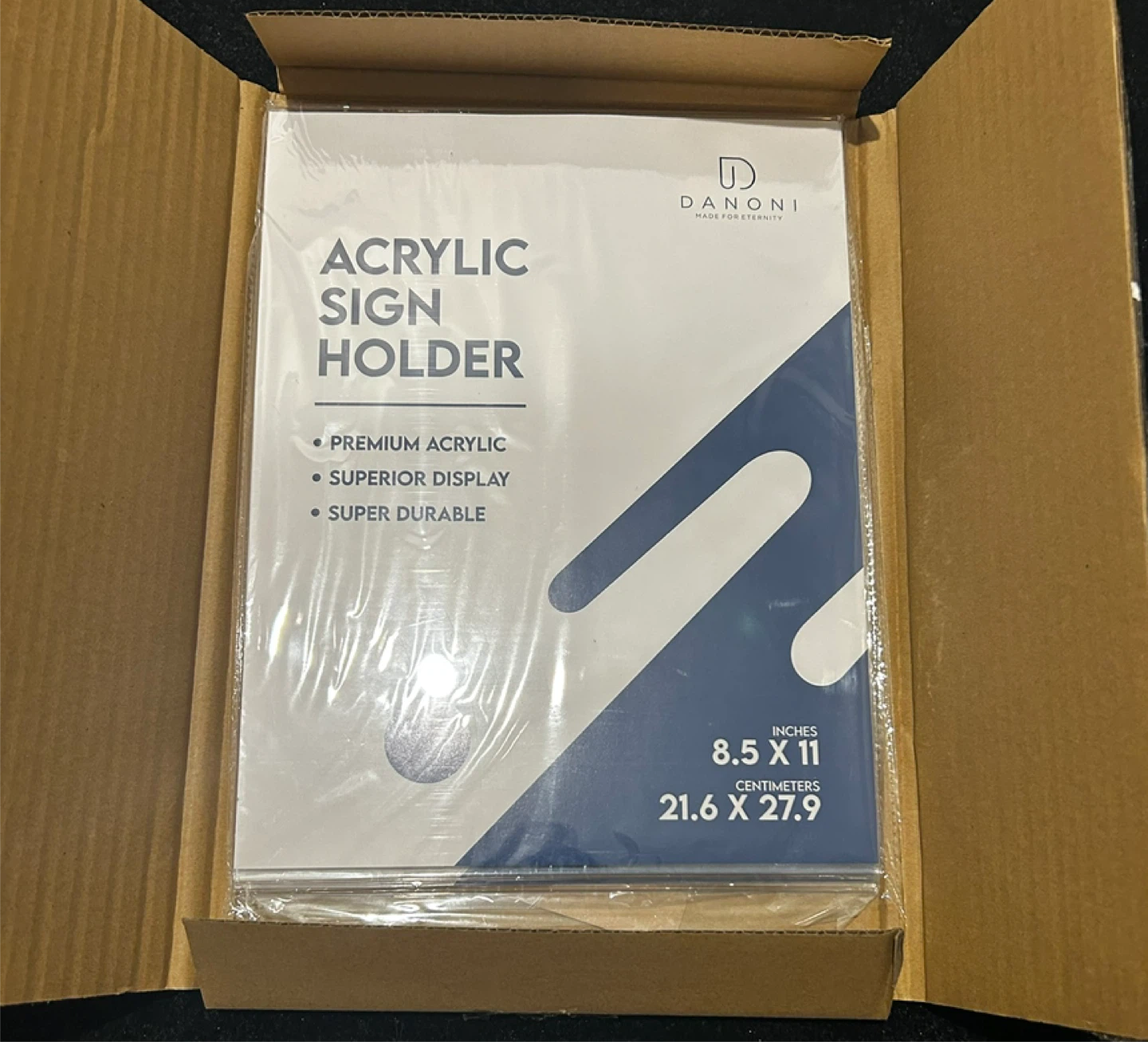 Acrylic Sign Holder 8.5 x 11 Inches (2 Pack)