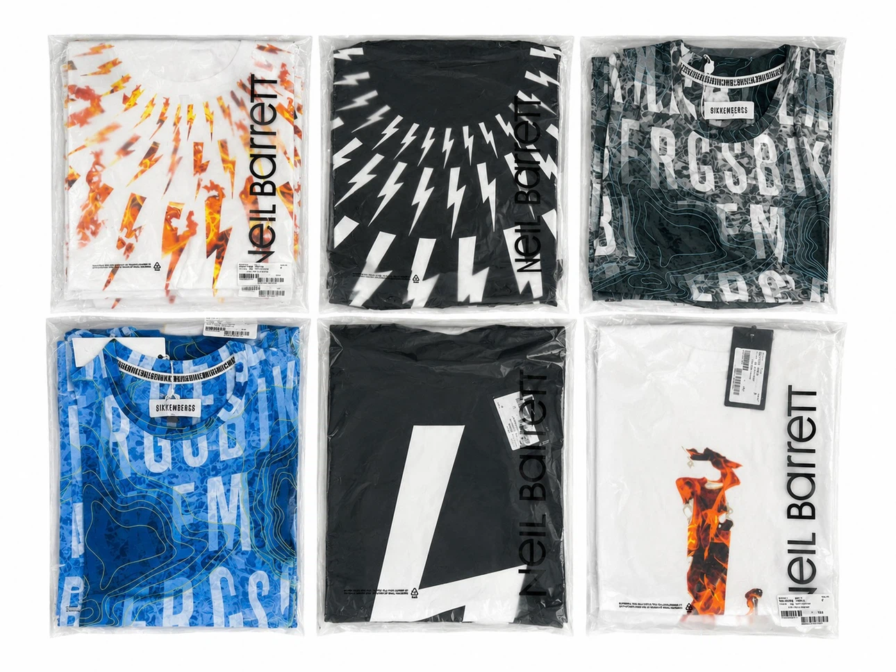 32 Pc Bikkembergs & Neil Barrett T-Shirts