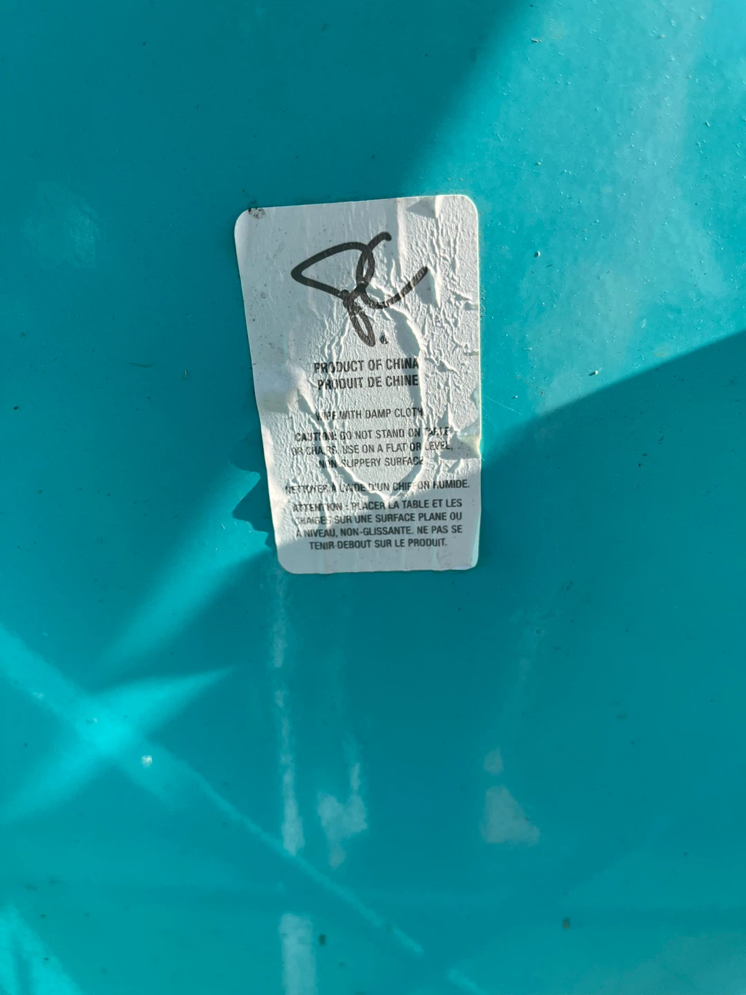 Turquoise Metal Bistro Set - photo 3