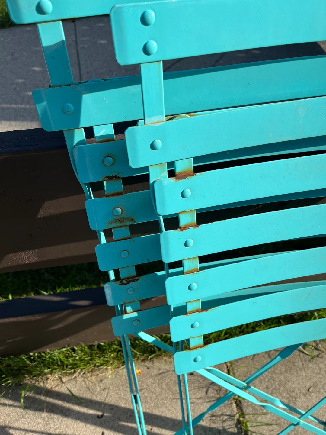 Turquoise Metal Bistro Set - photo 5