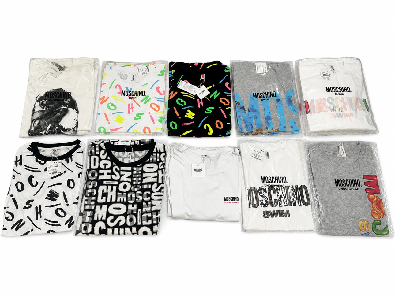 29 Pc Moschino & Moschino Swim T-Shirt Lot NWT Authentic