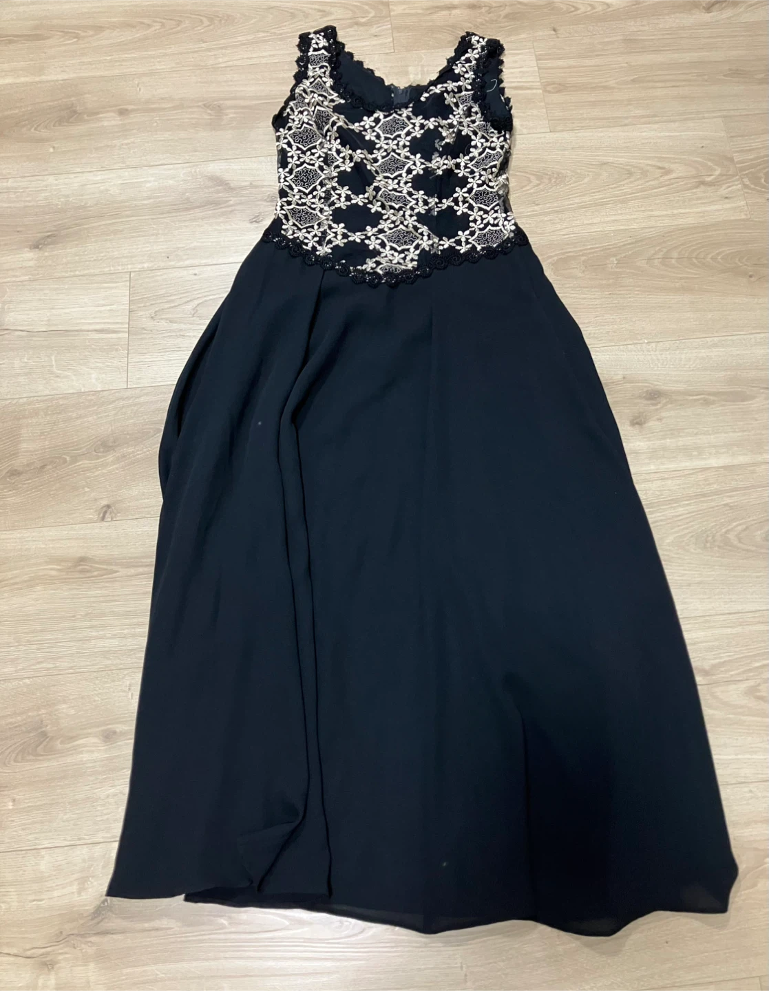 Black full length dress long dress
