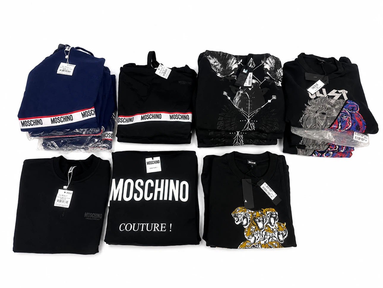 23 Pc Moschino Just Cavalli Designer Sweatshirt Hoodie Lot NW