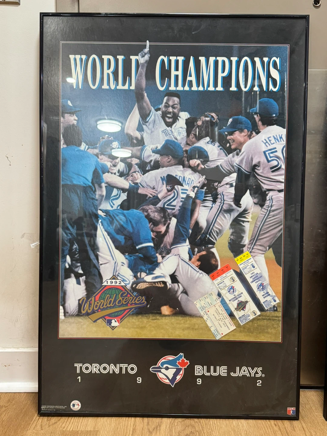 Toronto Blue Jays 1992 World Series Champions Framed Poster.