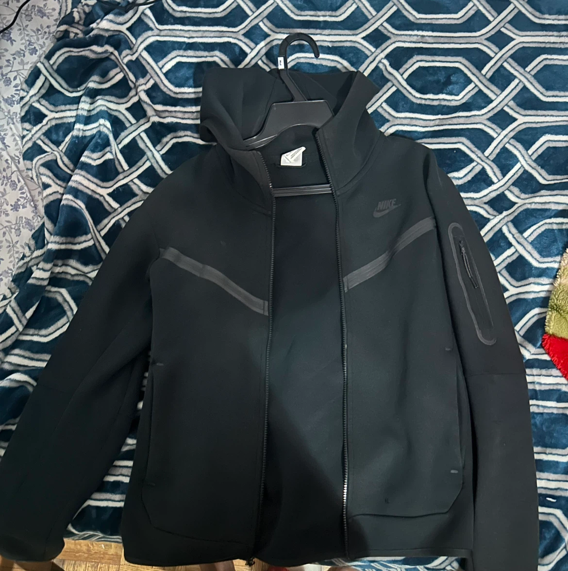 Black Nike Tech Fleece Hoodie Full Zip-up (Old Season) - photo 2