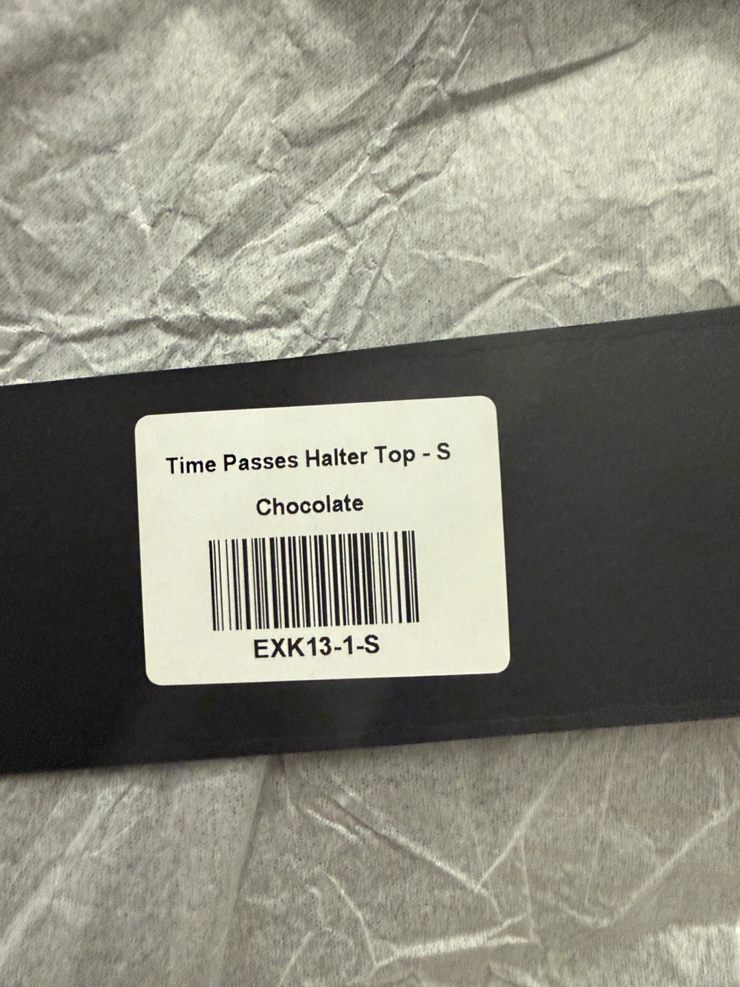 Time Passes Halter Top - S - Chocolate - photo 2