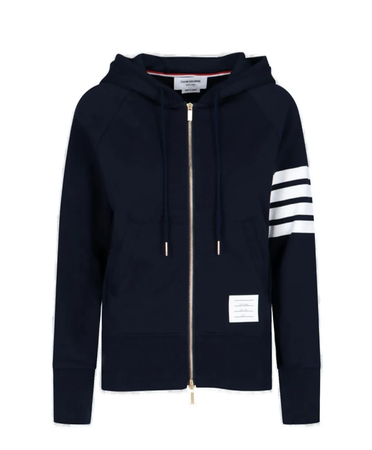 Thom Browne Navy Zip-Up Hoodie