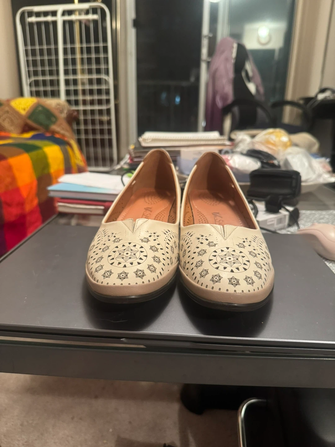 Sandqway Beige Leather Flats - Size 40 EU or 8.5 to 9 US.