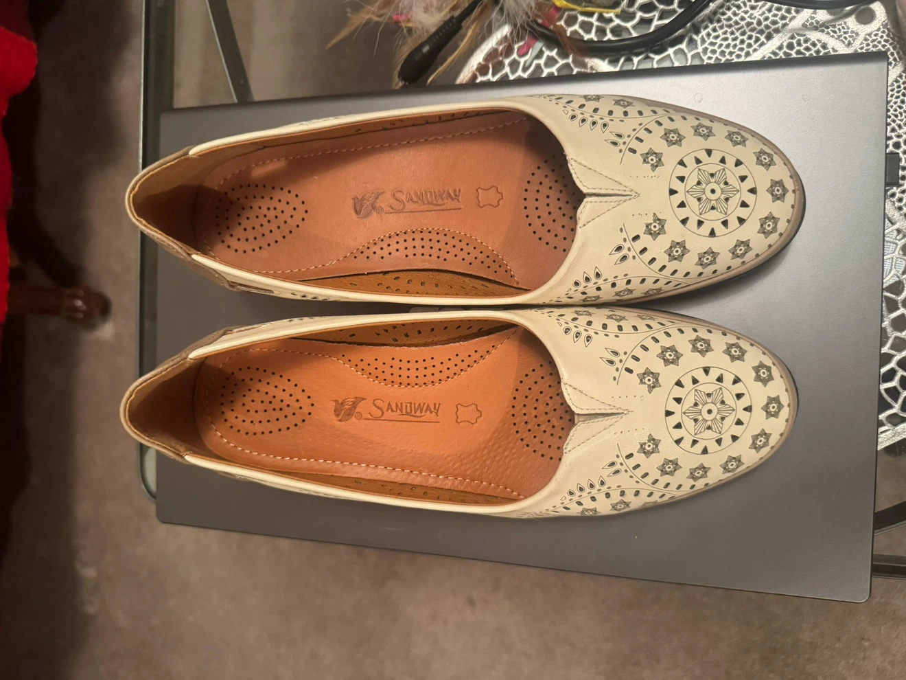 Sandqway Beige Leather Flats - Size 40 EU or 8.5 to 9 US. - photo 2