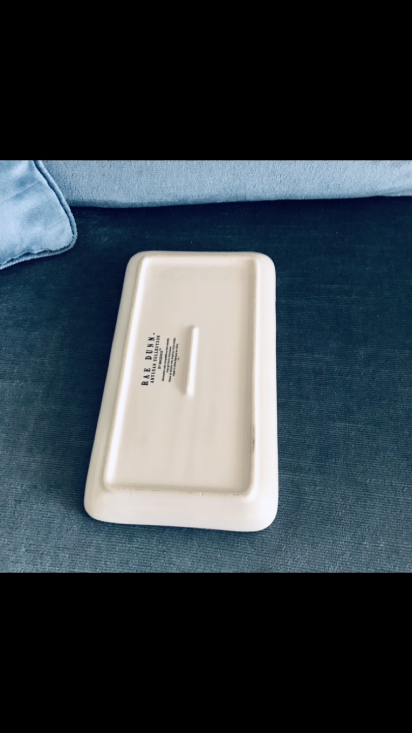 ✨NEW Porcelain Tray/Dish, CALM etched. Jewelry, Dessert, Decor - photo 4