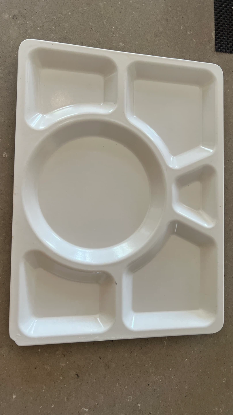 White Compartment Lunch Tray