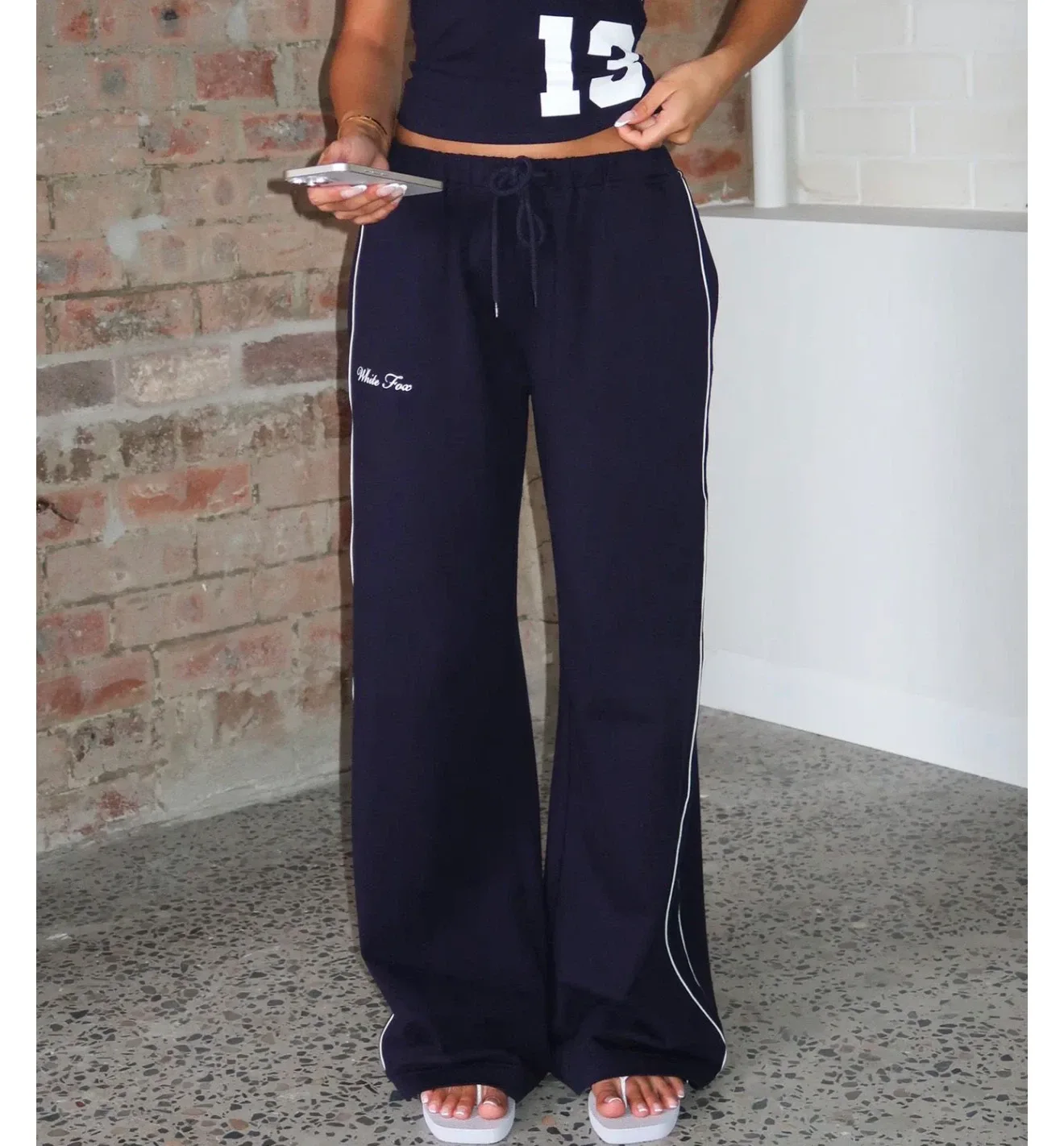 Navy Can't Help The Feeling Track Pants - Size S