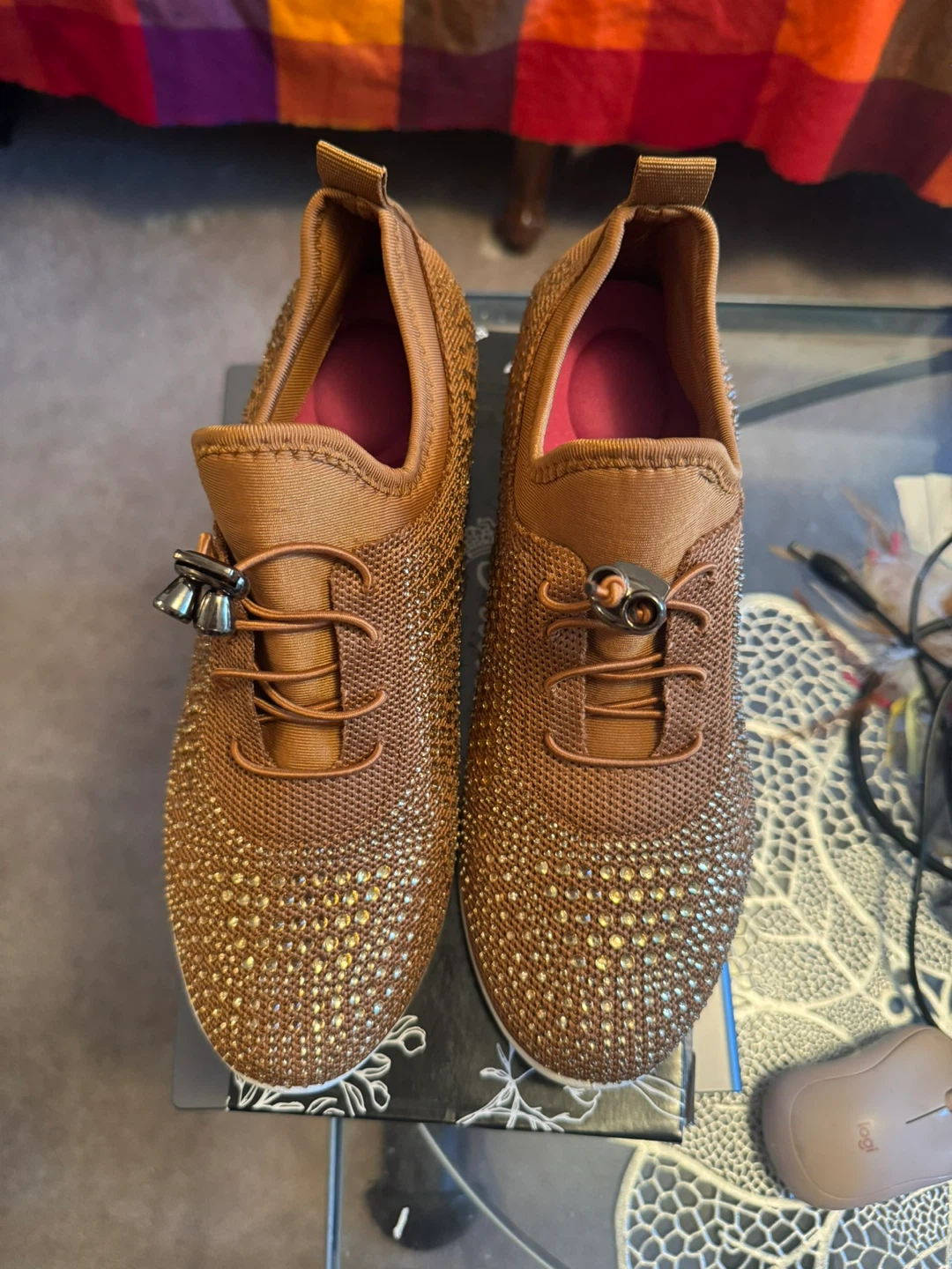 Atalina Women’s Brown Sneakers - Size 40 EU or 8.5 US.