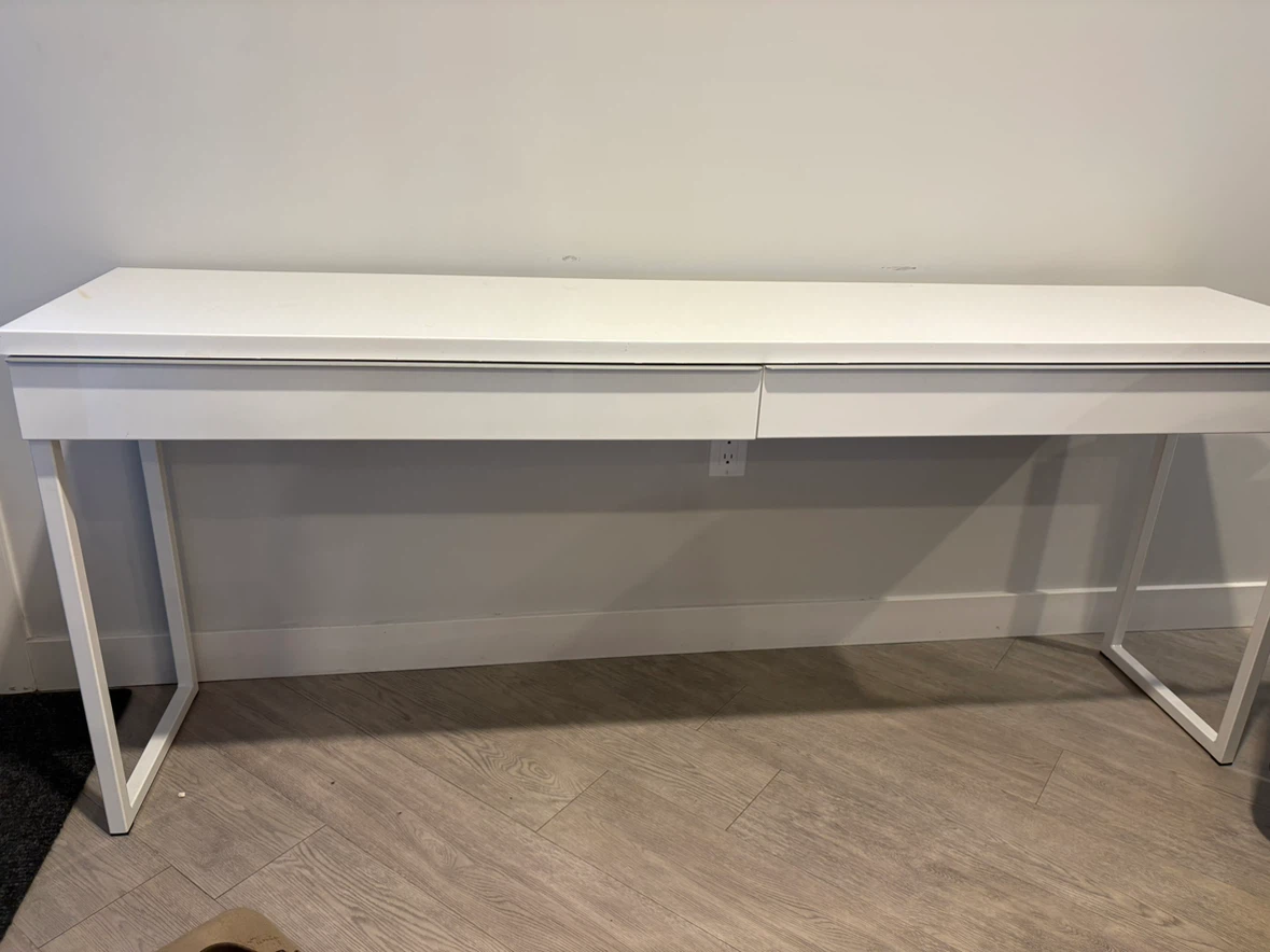 Long white desk/shelf