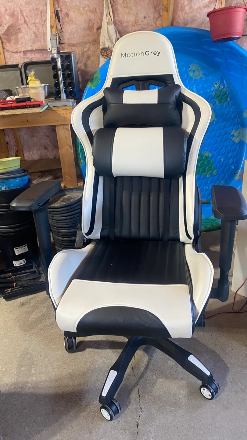 MotionGrey Gaming Chair - Black and White